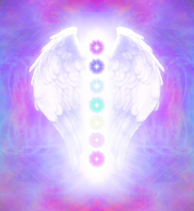 Reiki Angel Wings and Seven Chakras